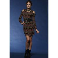 HONEY & BEAU - Aztec Shirt Dress (HD52013 - Print)