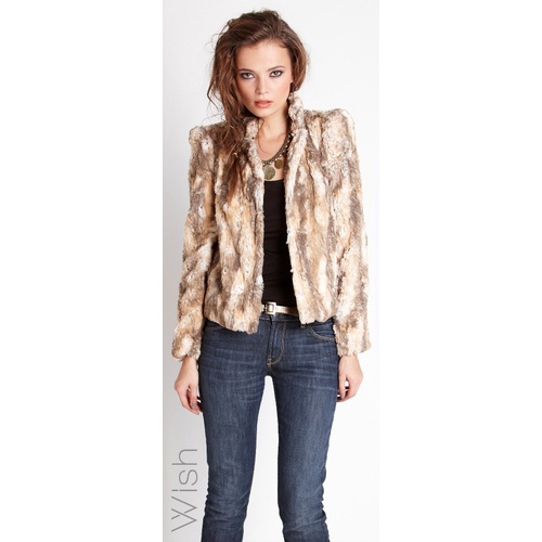 WISH - Adina Fur Coat (4772.3098 - Peach)