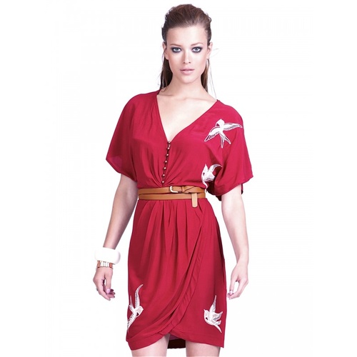 WISH - Vagabond Dress (55214.783 - Burgandy)