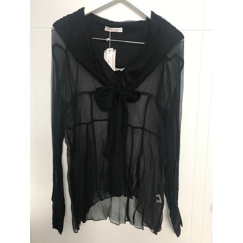 PINK RUBY - Grace Shirt (PT12005 - Black, Print)